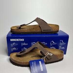 Birkenstock Gizeh BS Thong Sandal in Mocha Birko-Flor (Narrow)